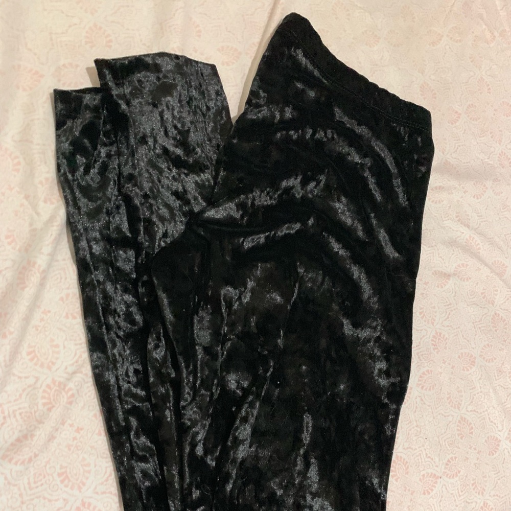 Crushed velvet leggings